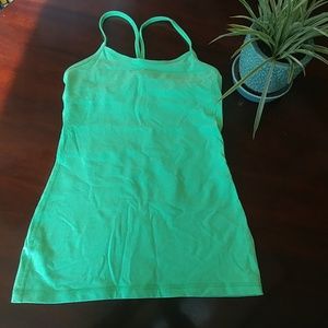 Lululemon Power Y tank. Color: bright green. Sz. 6